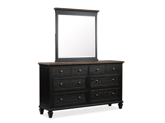 Surrey Brown Double Drawer Dresser With Portrait Mirror - B6623-2242