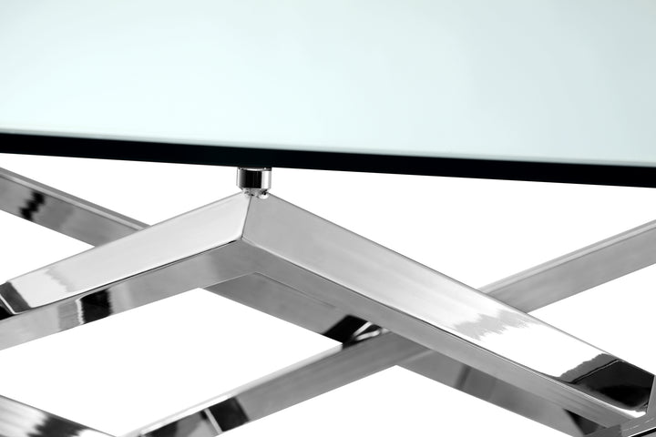 Lenox Square Acadia White Rectangular Sofa Table - T3790-73