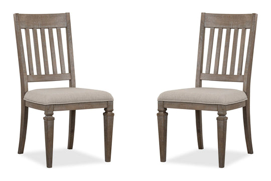 Lancaster Dovetail Grey Upholstered Side Chair - Set of 2 - D4352-62