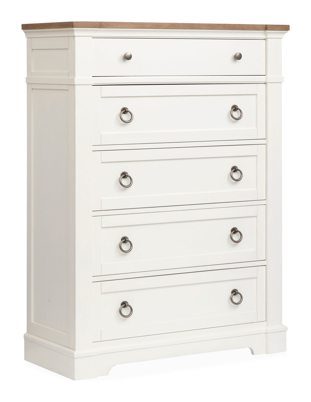 Kingston Whisper White And Cerused Nutmeg Drawer Chest - B6407-10