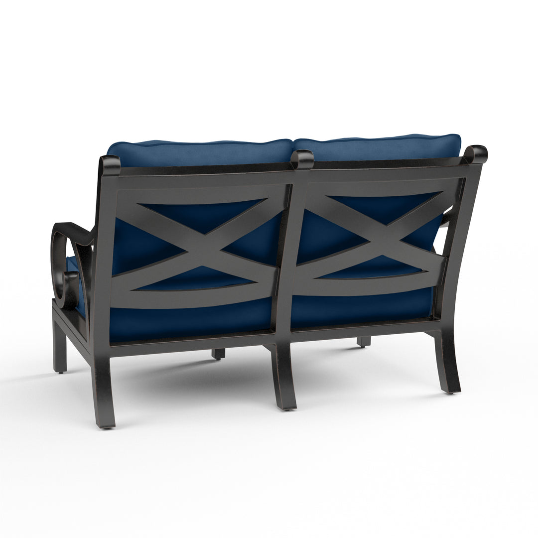 Monterey Loveseat in Spectrum Indigo w/ Self Welt