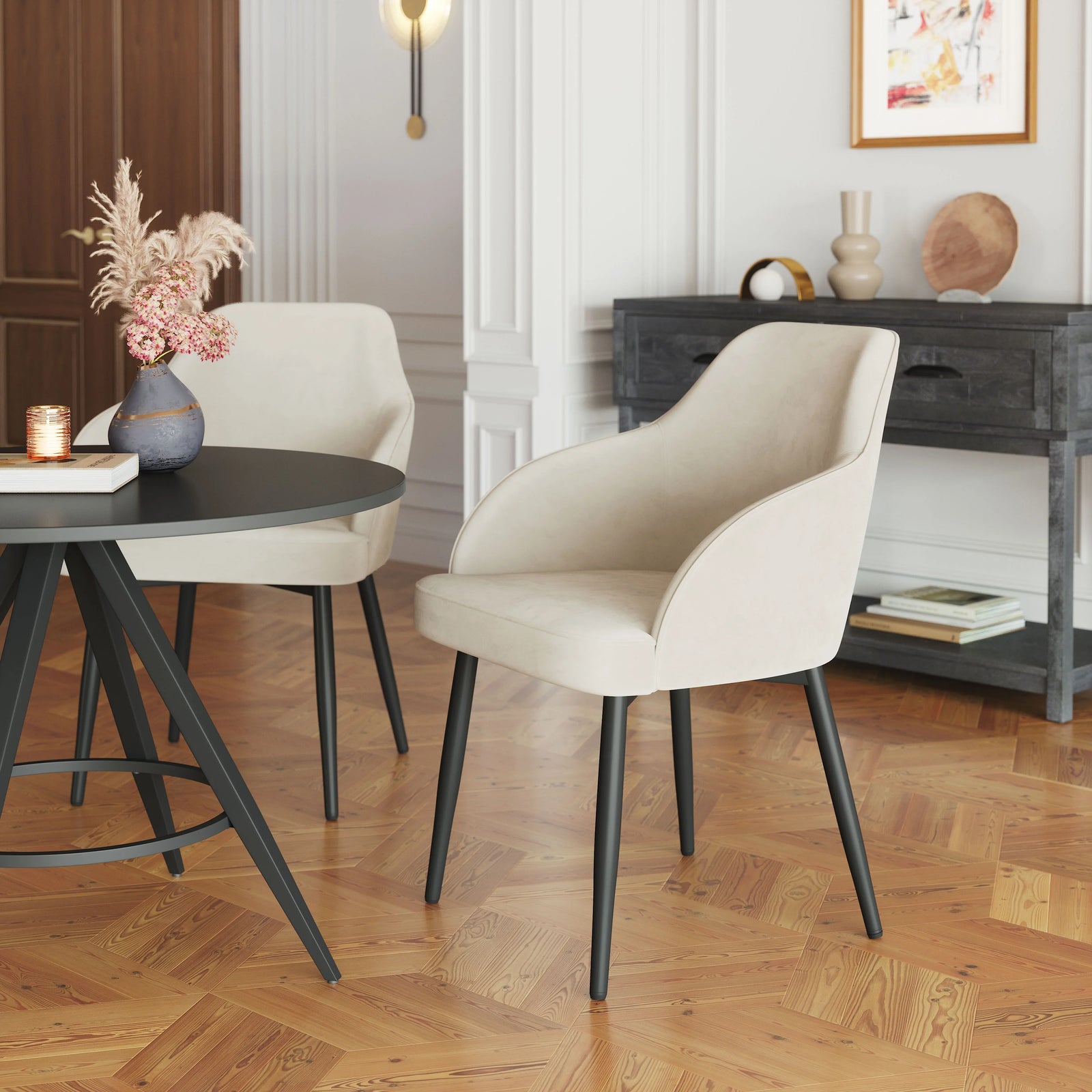 Zuo Jolie Dining Chair (Set of 2) Ivory DINING CHAIRS