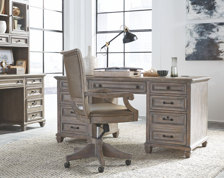 Lancaster Dovetail Grey Fully Upholstered Swivel Chair - H4352-82