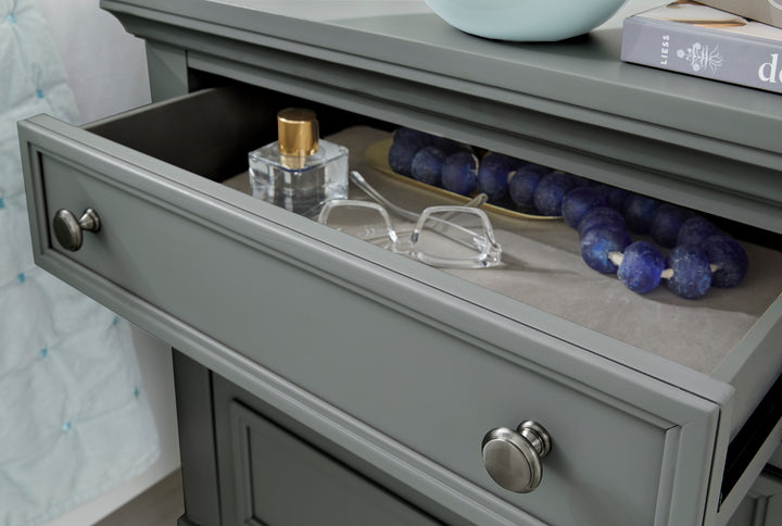 Charleston Harbor Gray Grey Drawer Nightstand - B5611-01GY