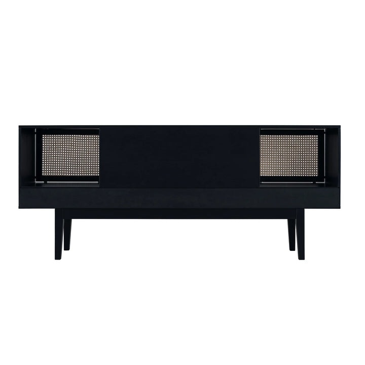 Holly & Martin Simms Midcentury Modern Media Console - Black - AmericanHomeFurniture