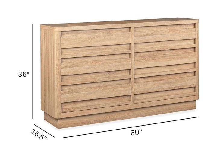 Brentwood Heights Provincial Brown Double Drawer Dresser - B6381-22
