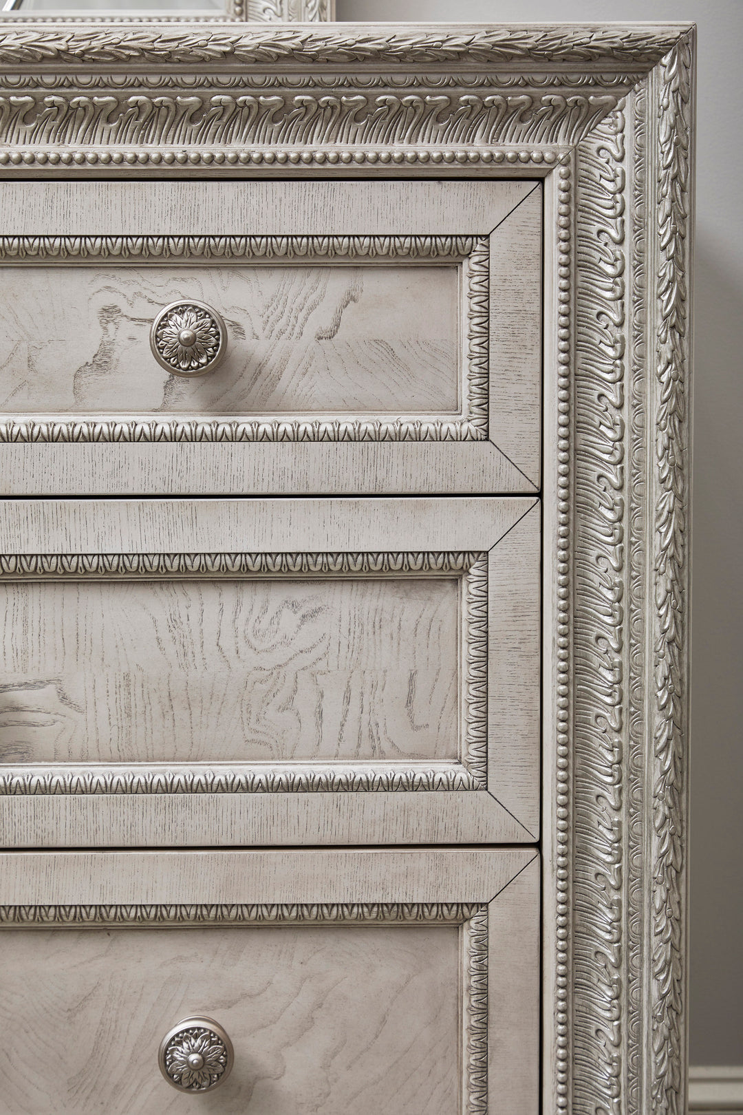 Camila Creamy White Dresser With Mirror - P269-BR-K7