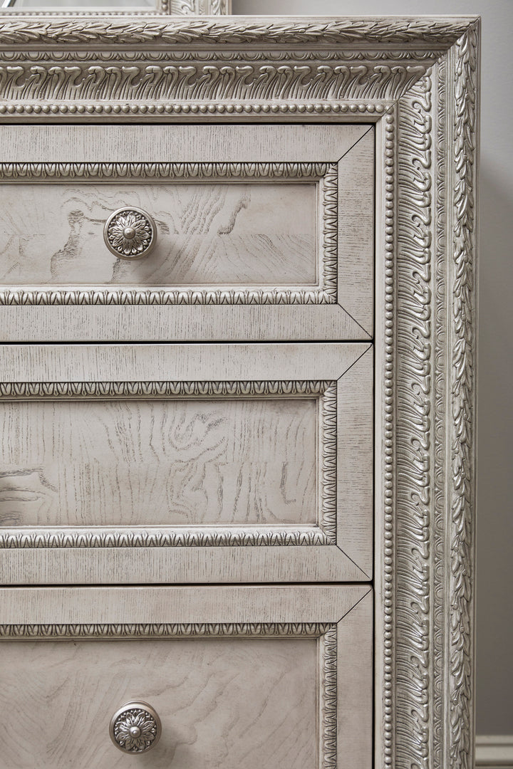 Camila Creamy White Dresser With Mirror - P269-BR-K7
