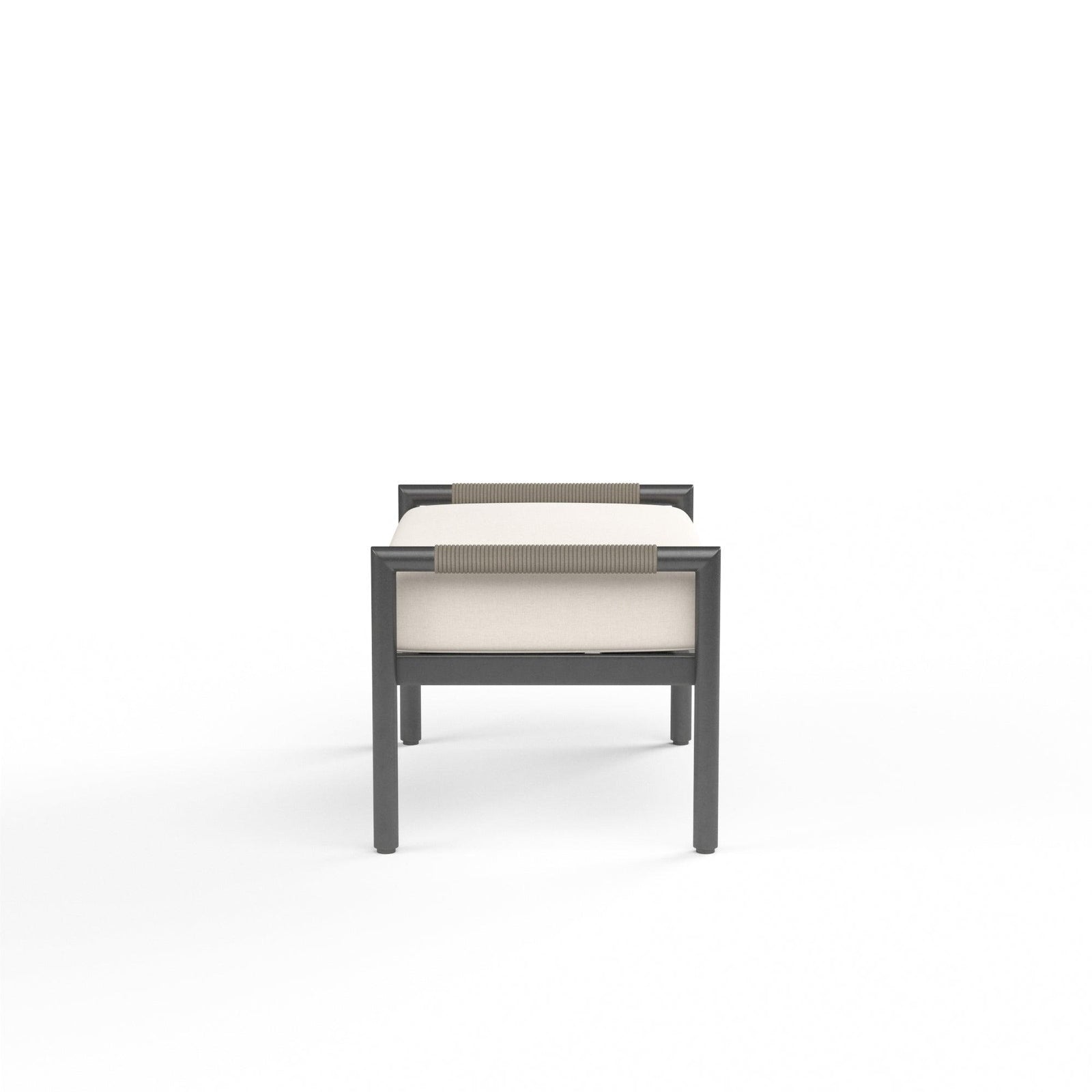 Sunset West Pietra Ottoman in Echo Ash, No Welt OUTDOOR BENCHES