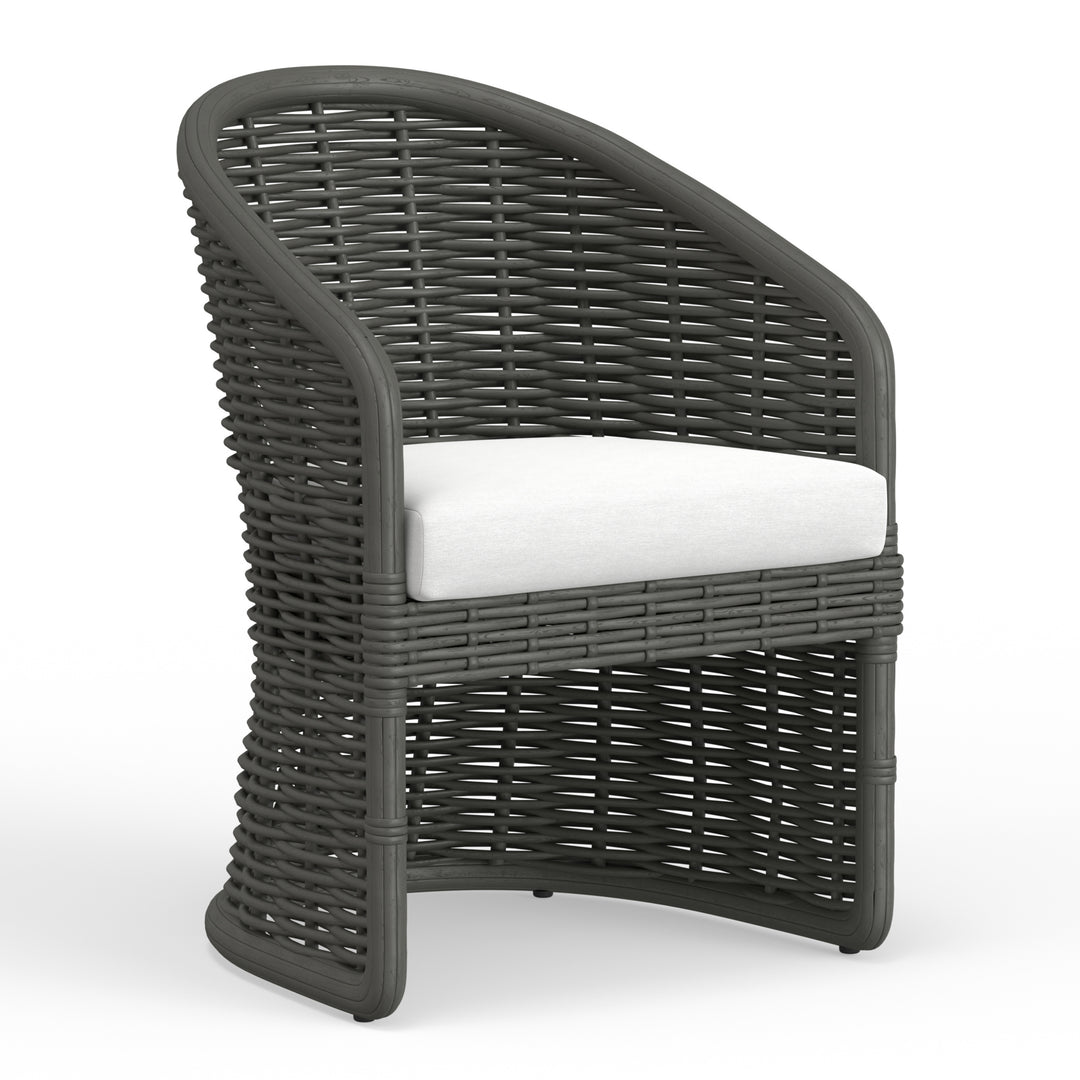 Cabo Dining Chair in Soothe Pearl w/ Flange Welt