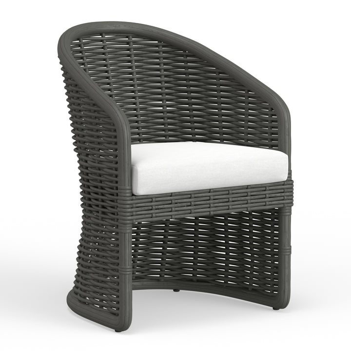 Cabo Dining Chair in Soothe Pearl w/ Flange Welt