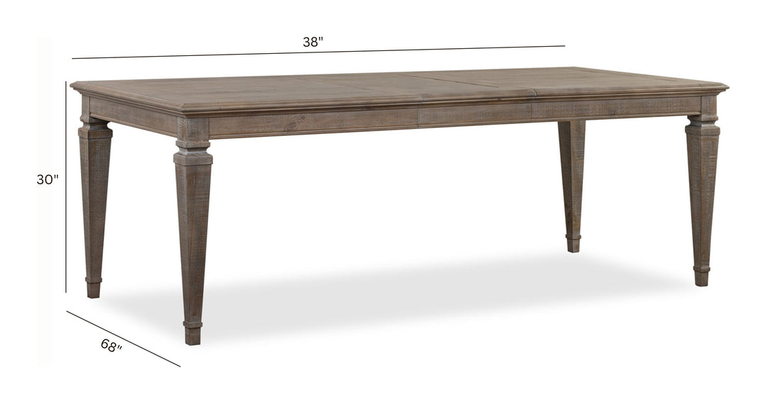 Lancaster Dovetail Grey Extendable Rectangular Dining Table - D4352-20