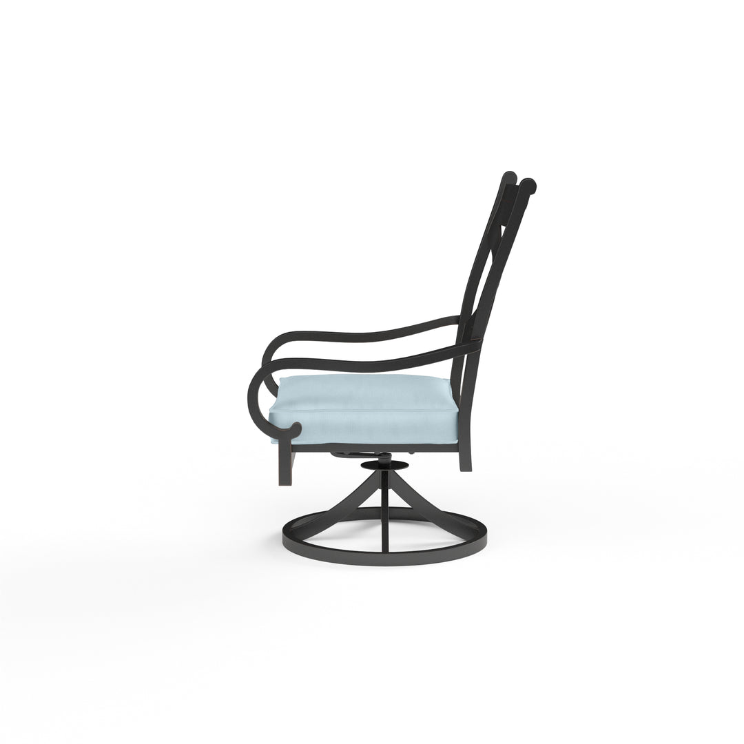 Monterey Swivel Dining Chair in Canvas Skyline w/ Self Welt