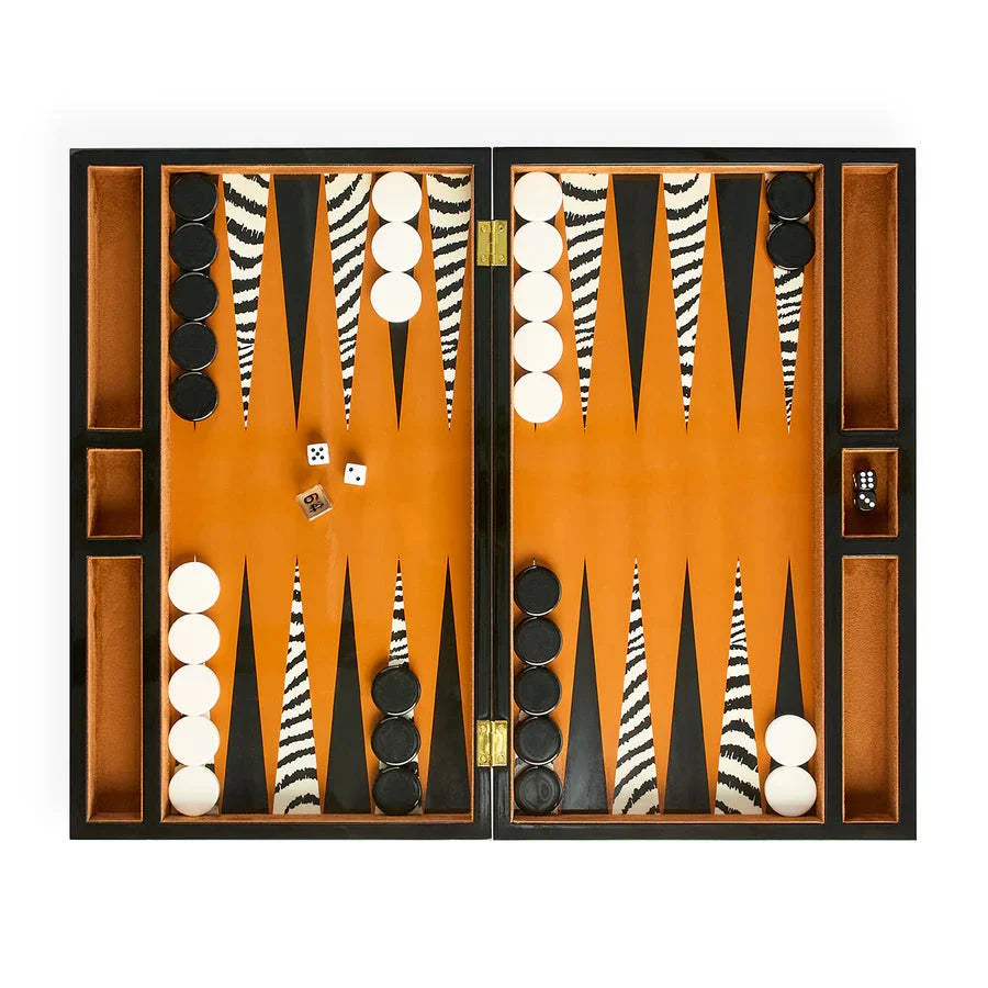 Jonathan Adler Zebra Backgammon Set TABLETOP GAMES