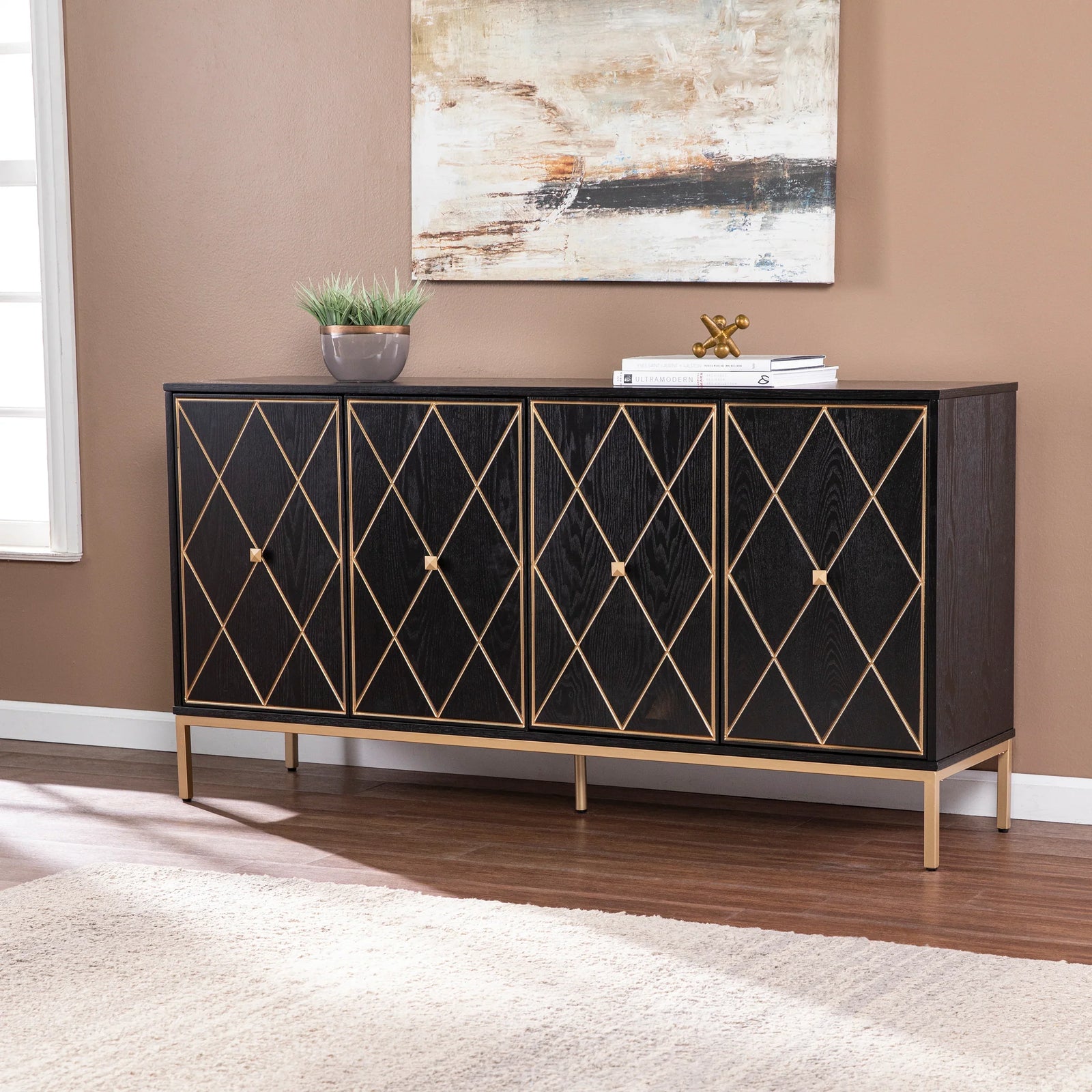 SEI Furniture Marradi Sideboard Cabinet w/ Storage SIDEBOARDS + CREDENZAS