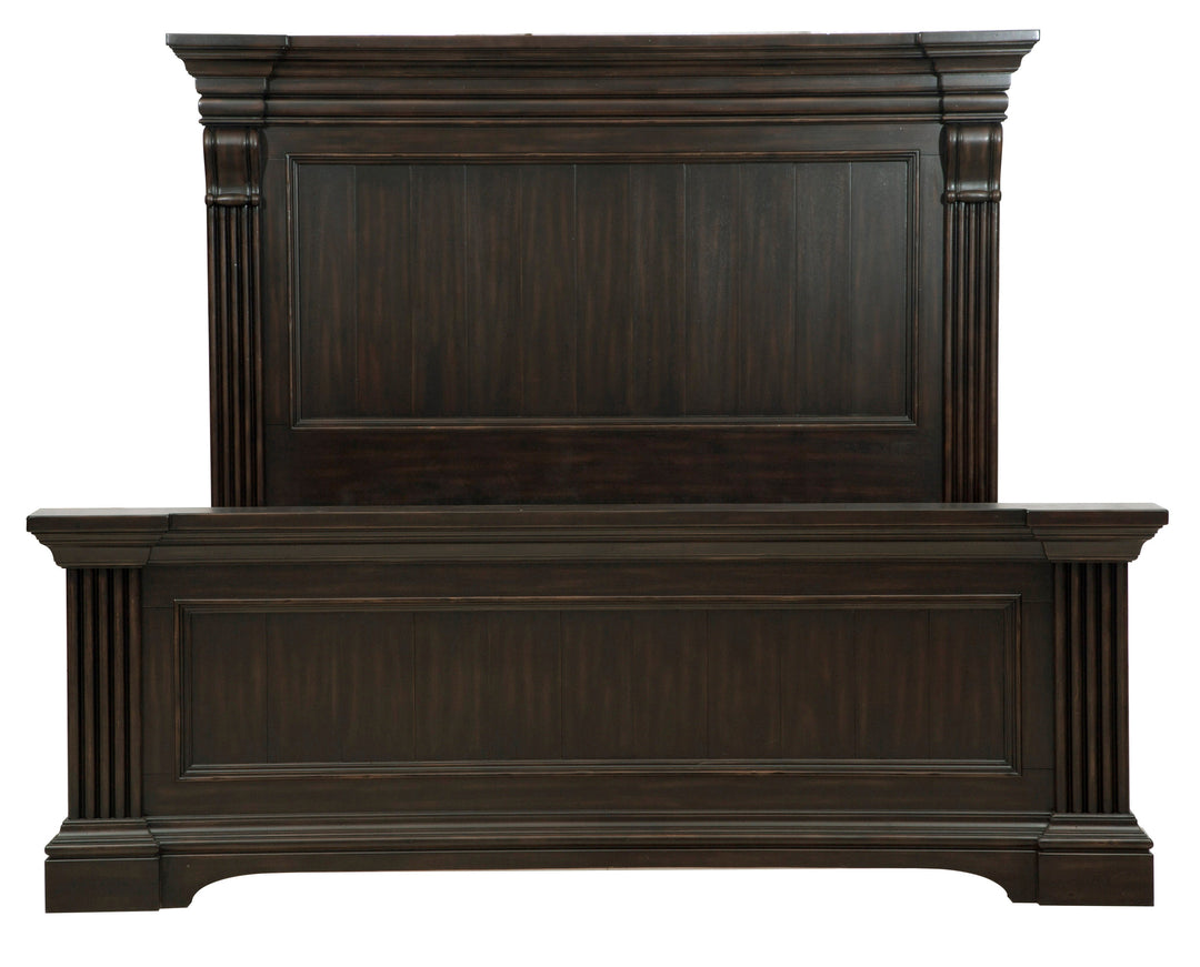 Caldwell Smoked Molasses Queen Panel Bed - P012-BR-K1