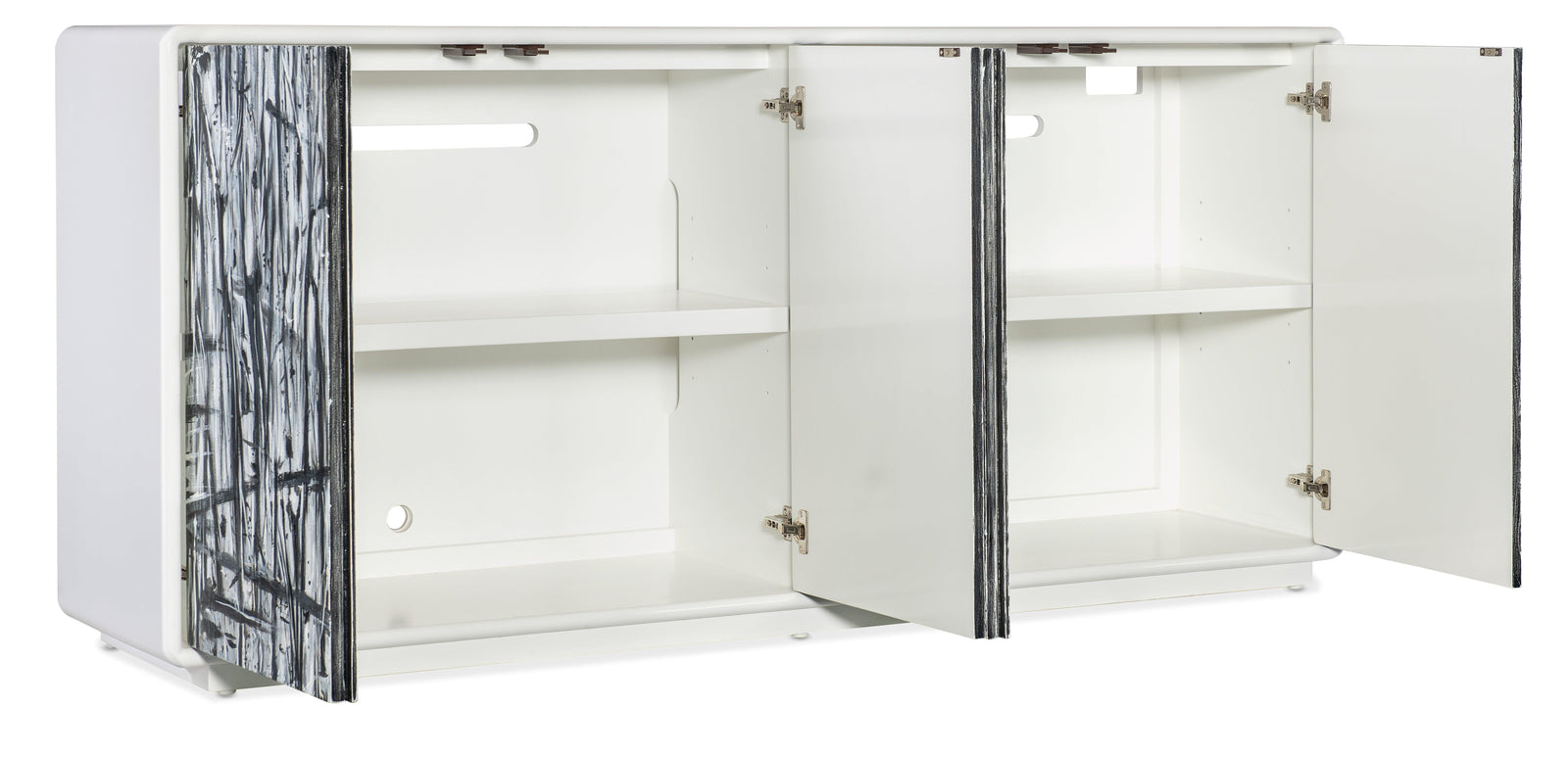 White lacquer/80''W x 19''L x 36''H