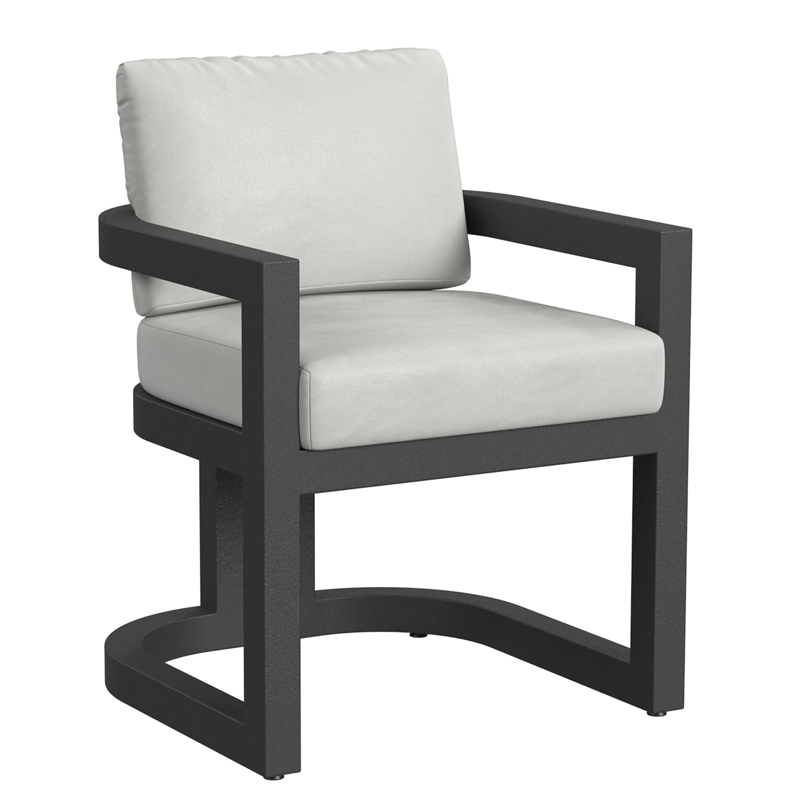 Malibu Dining Chair in Cast Silver, No Welt