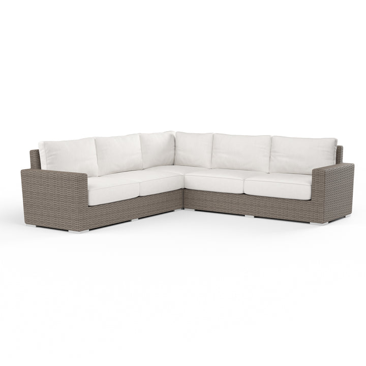 American Home Furniture | Sunset West - Coronado Sectional in Canvas Flax w/ Self Welt