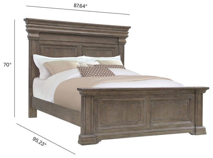 Madison Ridge Natural Bark King Panel Bed - P413-BR-K3