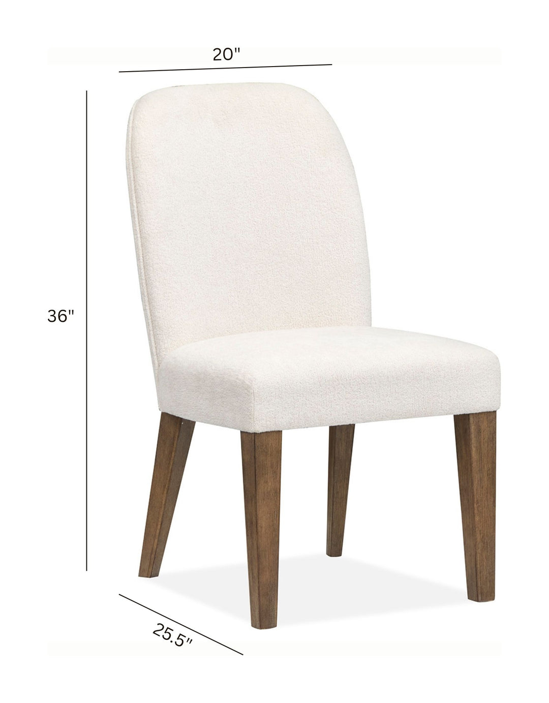 Westbourne Dark Umber Upholstered Host Chair - Set of 2 - D5888-66