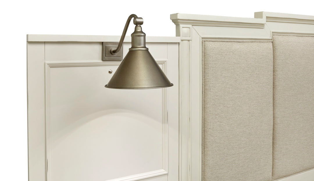 Willowbrook Egg Shell White Queen Upholstered Wall Panel Bed - B5324-55B