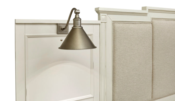 Willowbrook Egg Shell White Queen Upholstered Wall Panel Bed - B5324-55B