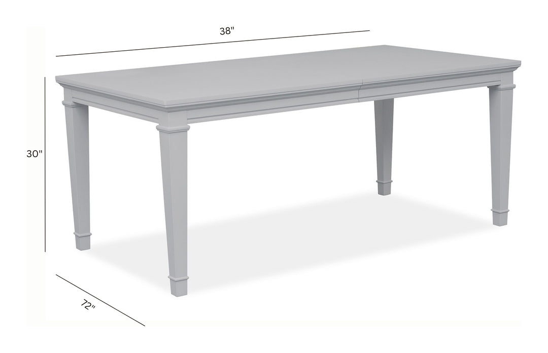 Charleston Harbor Gray Grey Extendable Rectangular Dining Table - D5611-20GY