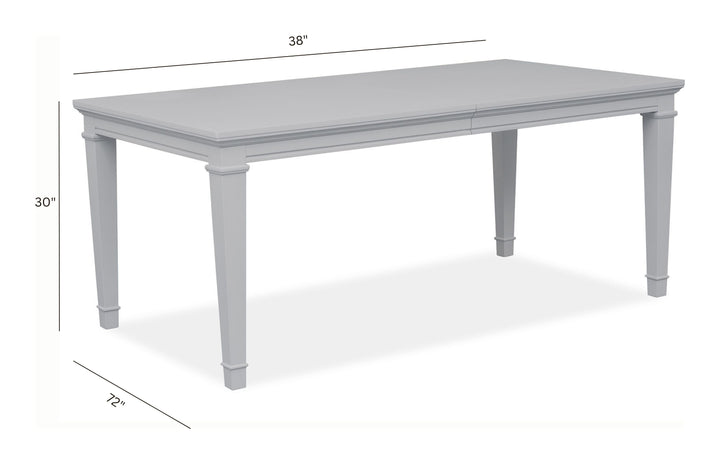 Charleston Harbor Gray Grey Extendable Rectangular Dining Table - D5611-20GY