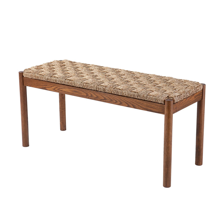 Scalby Natural Seagrass Bench - AmericanHomeFurniture