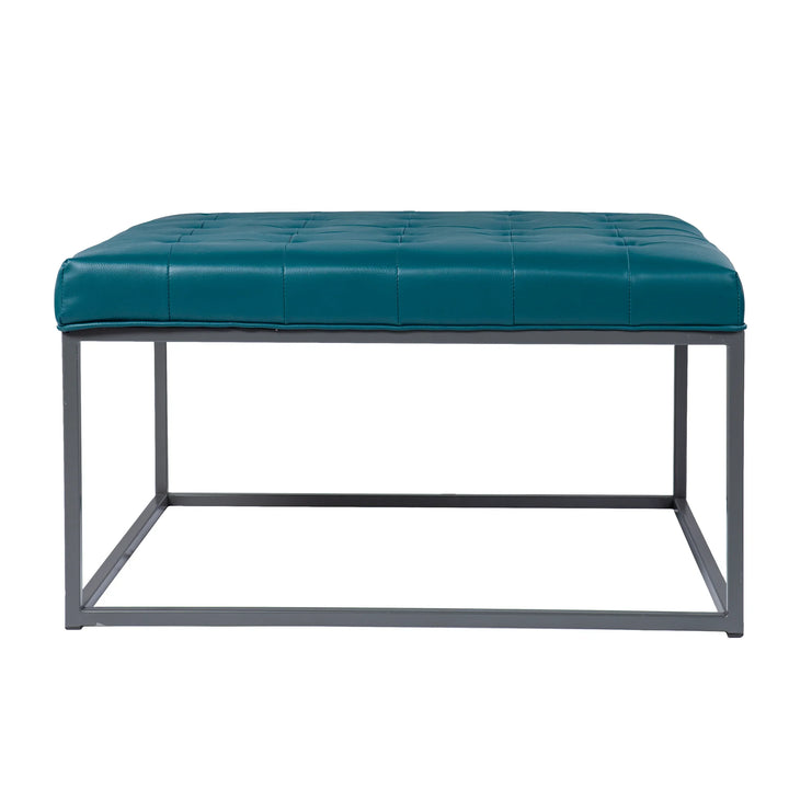 Ciarin Upholstered Cocktail Ottoman - Blue - AmericanHomeFurniture