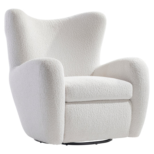 Silvi Fabric Swivel Chair, White
