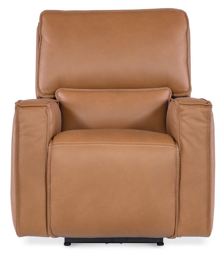 American Home Furniture | Hooker Furniture - Miles Zero Gravity Power Recliner w/ Power Headrest - Brown