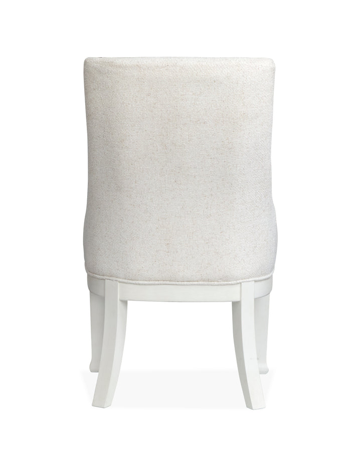 Kingston Whisper White And Cerused Nutmeg Upholstered Host Chair - Set of 2 - D6407-66