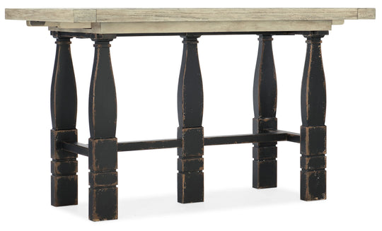 American Home Furniture Hooker Furniture Ciao Bella Friendship Table- Flaky White/Black