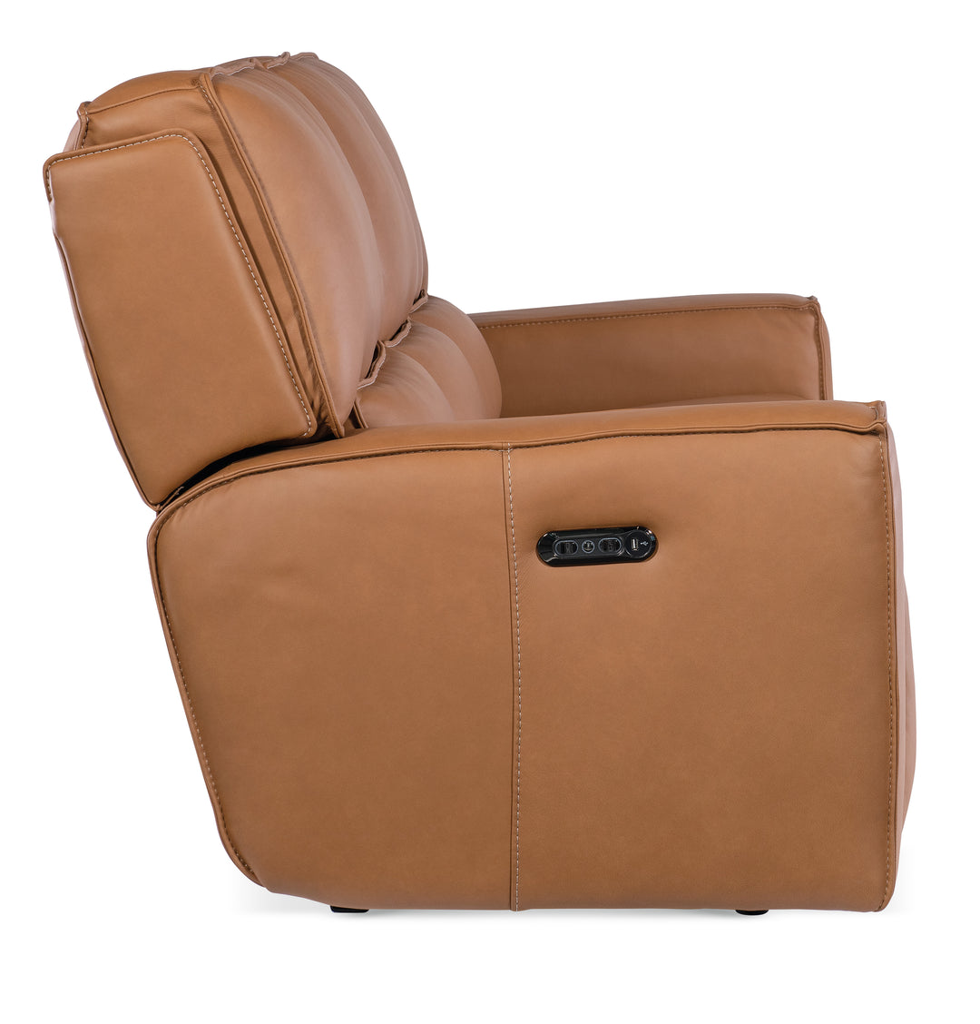 American Home Furniture | Hooker Furniture - Miles Zero Gravity Power Sofa w/ Power Headrest - Brown