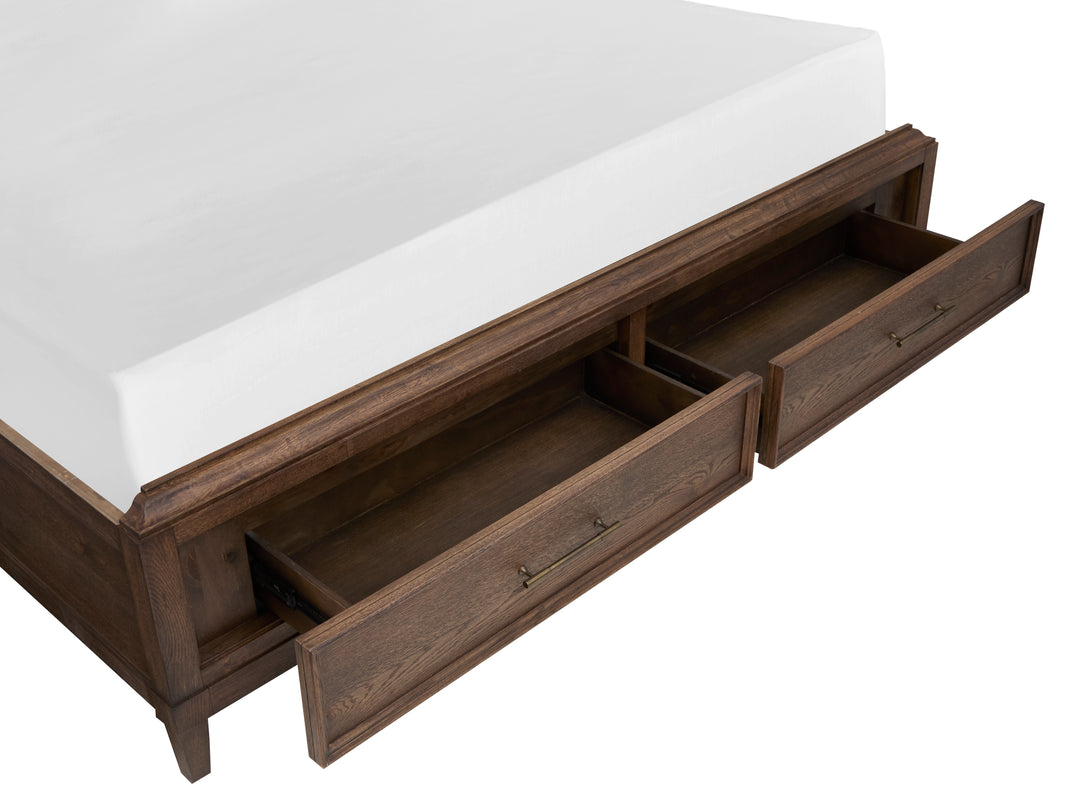 Groveland Park Antique Coffee California King Panel Storage Bed - B6532-74A