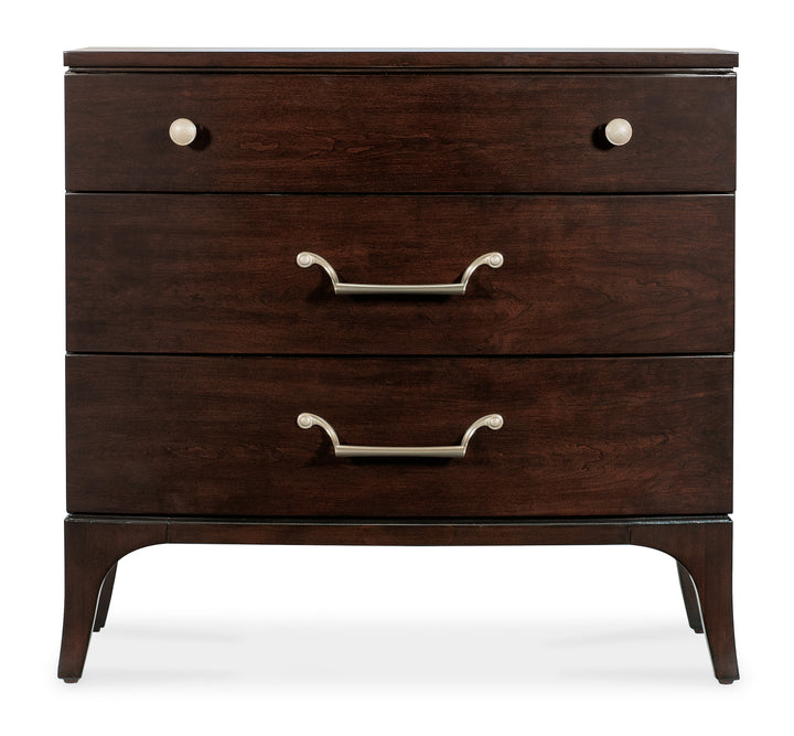 American Home Furniture | Hooker Furniture - Bella Donna Three-Drawer Nightstand 1 - Caviar