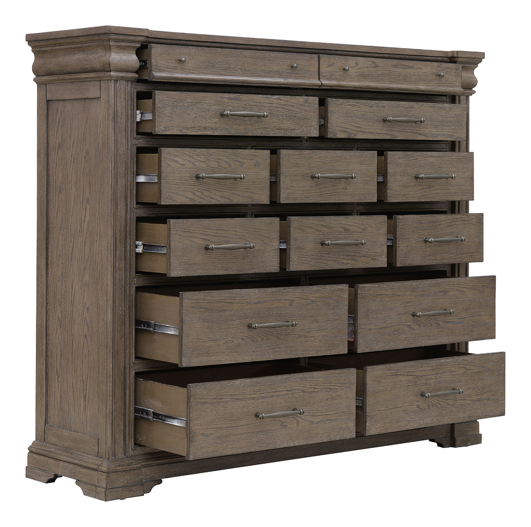 Madison Ridge Natural Bark 14 Drawer Master Chest - P413127
