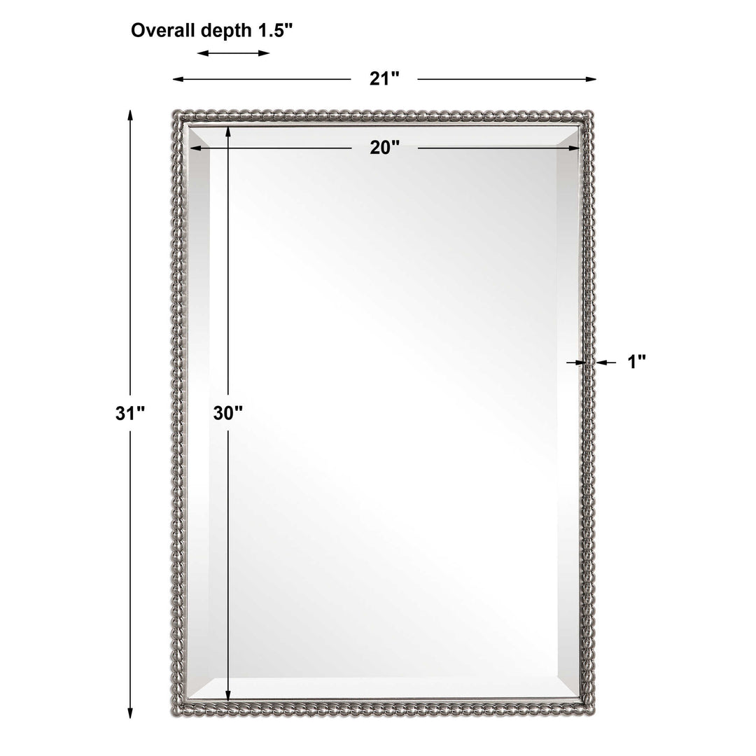 SHERISE BRUSHED NICKEL MIRROR - AmericanHomeFurniture