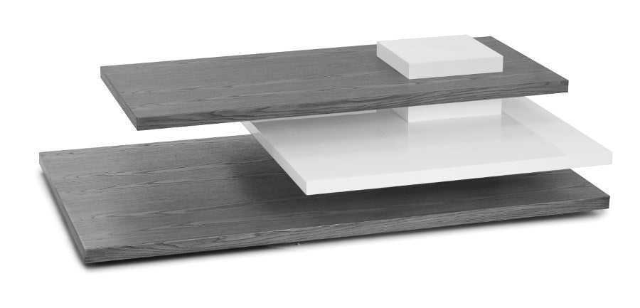 Planar Coctail Table, White/Grey Wood - Oggetti - AmericanHomeFurniture