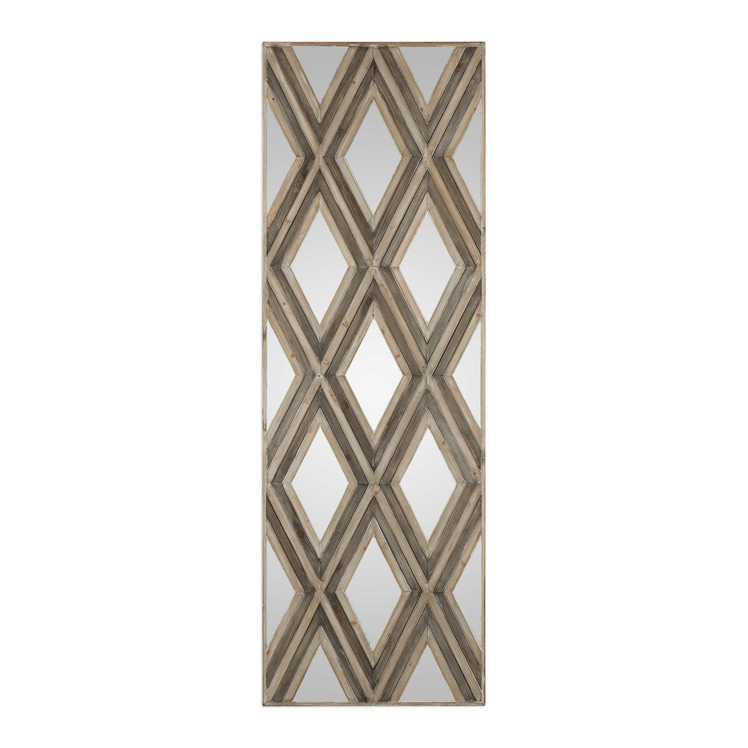 Tahira Geometric Argyle Pattern Wall Mirror - AmericanHomeFurniture