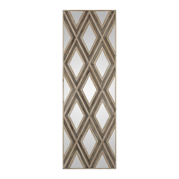 Tahira Geometric Argyle Pattern Wall Mirror - AmericanHomeFurniture