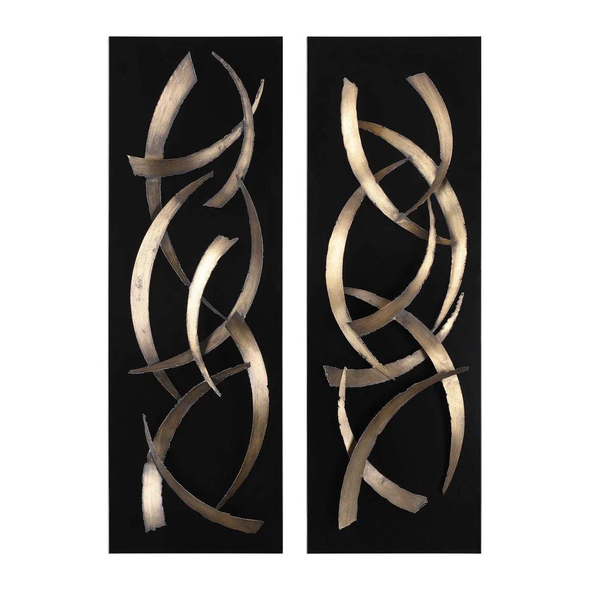 Uttermost BRUSHSTROKES METAL WALL PANELS SET OF 2 WALL ART