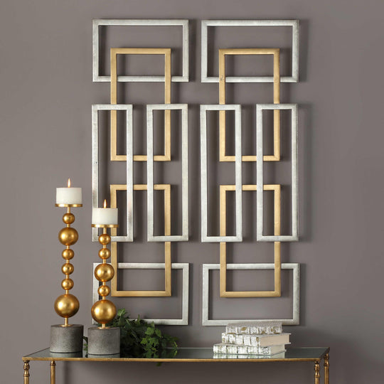 Uttermost AERIN GEOMETRIC WALL ART, SET OF 2 WALL ACCENTS