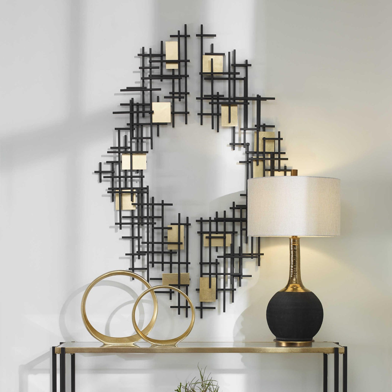 Uttermost REFLECTION METAL GRID WALL DECOR, SET OF 2 WALL ACCENTS