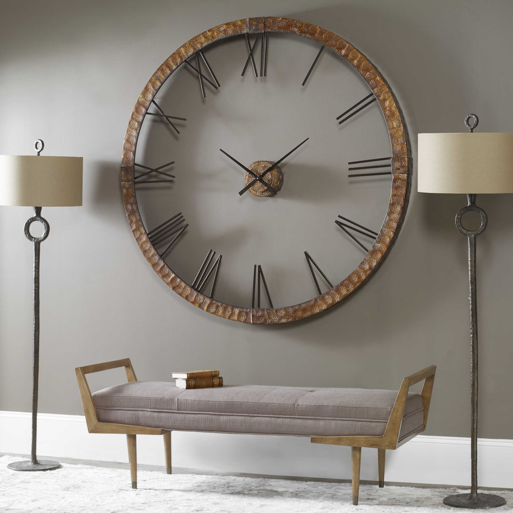 AMARION 60" COPPER WALL CLOCK - AmericanHomeFurniture