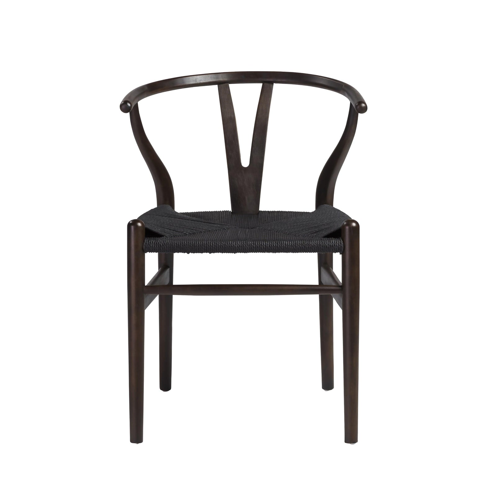 Euro Style Evelina Side Chair with Stained Framed and Rush Seat - Set of 2 DINING CHAIRS