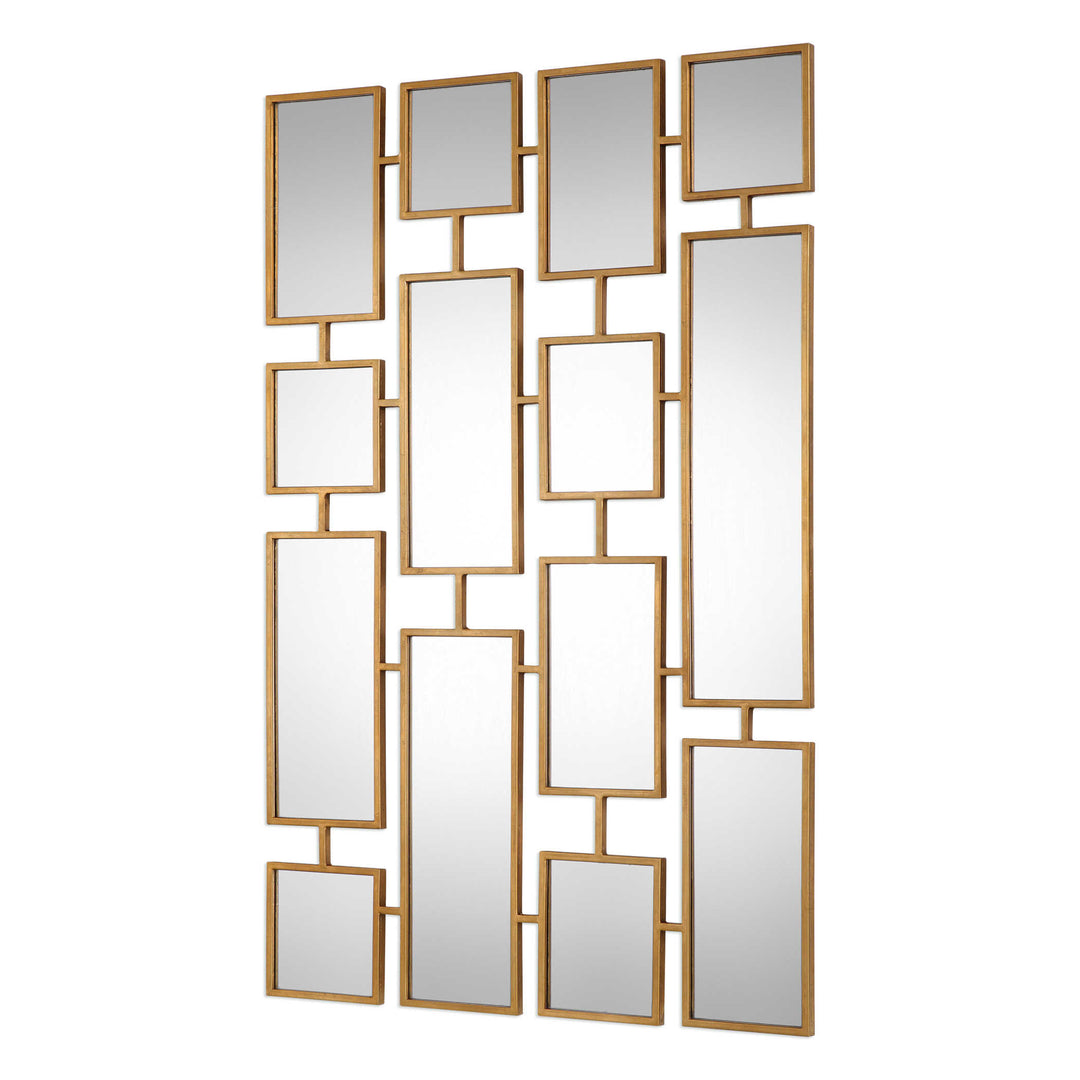 KENNON FORGED GOLD RECTANGLES MIRROR - AmericanHomeFurniture
