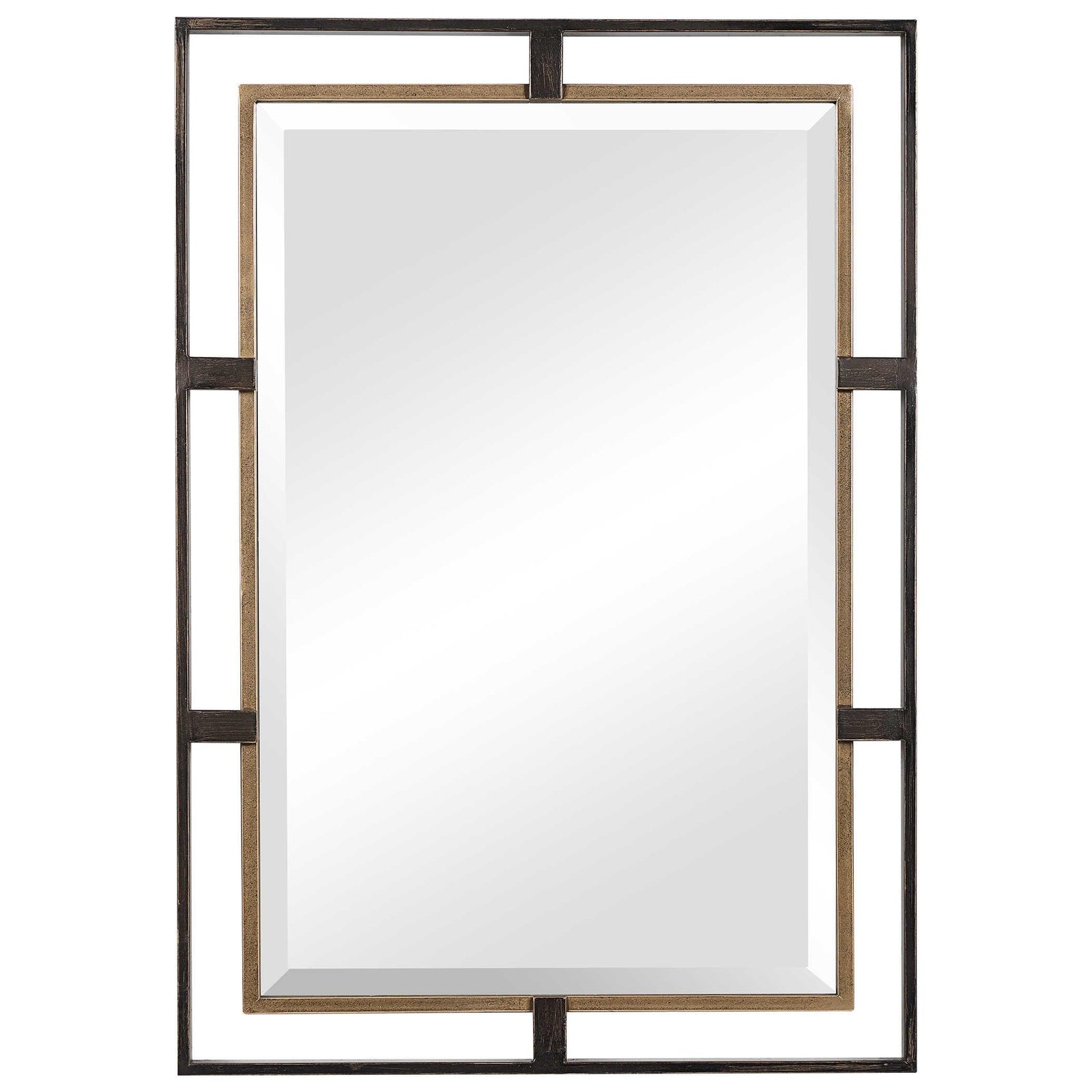 Uttermost CARRIZO GOLD & BRONZE RECTANGLE MIRROR WALL MIRRORS